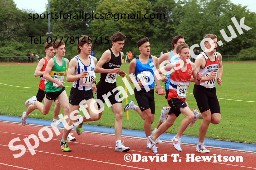 1500 metres, 2026 North Eastern Track and Field Champs, Shildon, County Durham. Photo: David T. Hewitson/Sports for All Pics